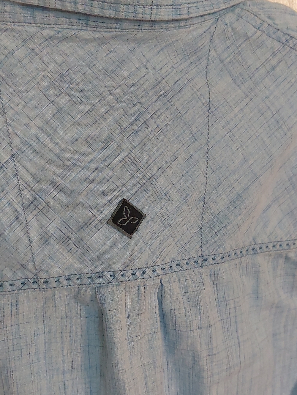 Prana Light Blue Long-Sleeve Button Shirt - Picture 4 of 5